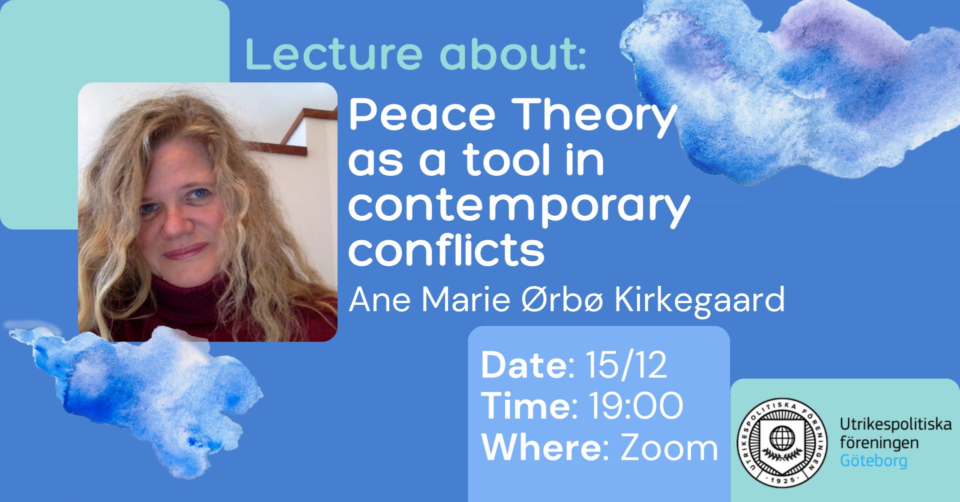 Lecture with Ane Marie Ørbø Kirkegaard